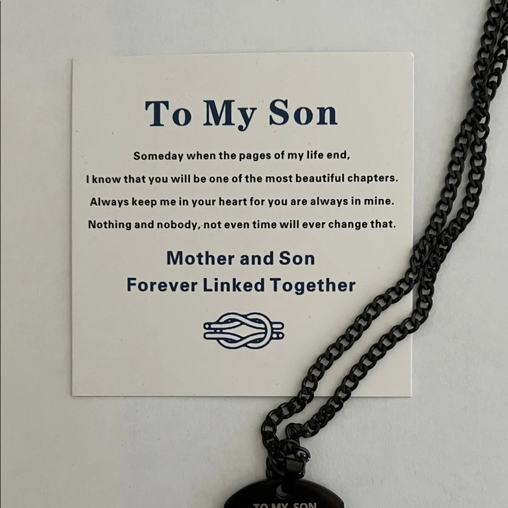 BLACK ENGRAVED “SON” DOG TAG NECKLACE
BRAND NEW IN BOX
💎GREAT HOLIDAY GIFT💎 - Picture 6 of 8